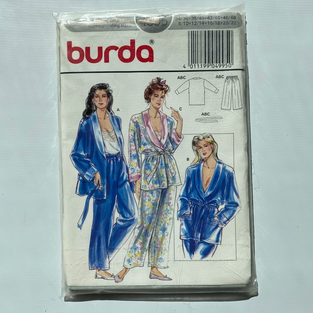 🧵 2 for 22 🧵BURDA Elegant Pyjama Sewing Pattern 4995